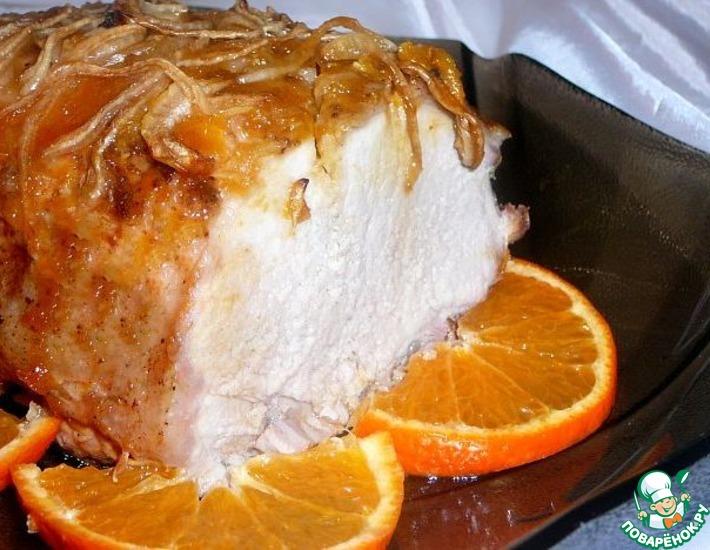 Рецепт: Свинина Ароматная под мандариновым соусом
