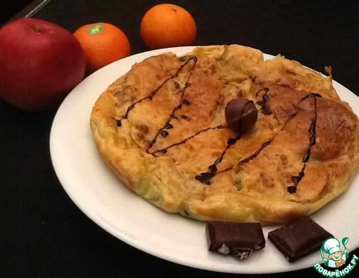 Рецепт: Пирог с яблоками и шоколадными крошками
