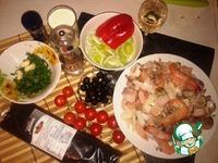 Паста Неро с морепродуктами под сливочным соусом ингредиенты