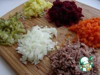 Салат двойной овощной с мясом ингредиенты