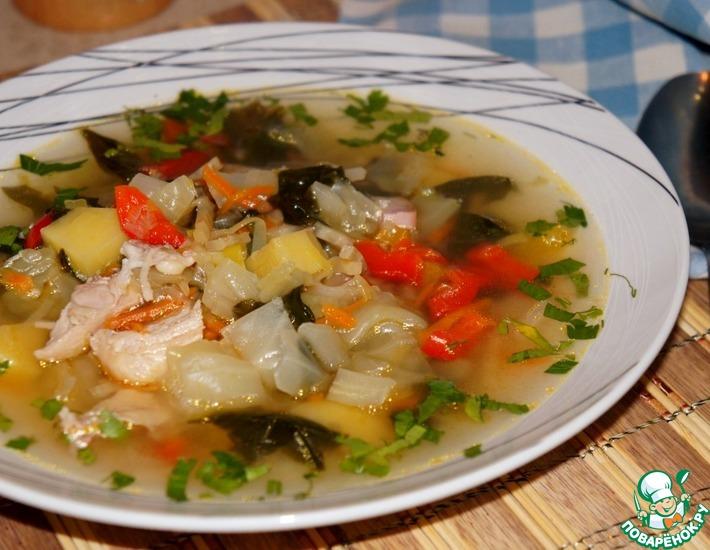 Рецепт: Овощной суп со шпинатом