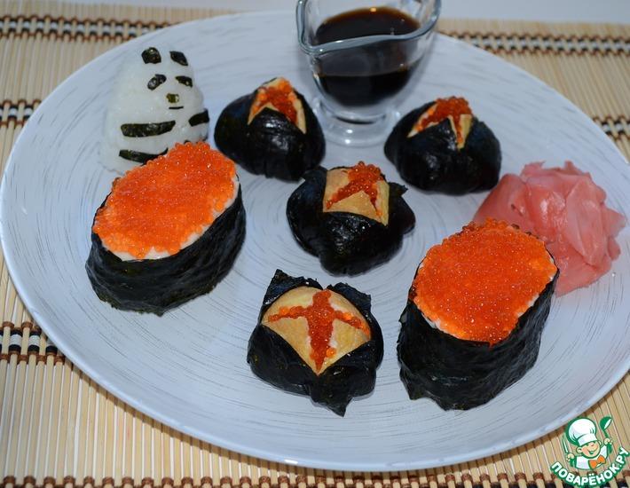 Рецепт: Дзакуро-дзуси и гункан суши