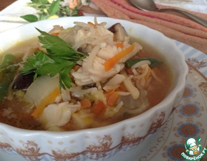 Рецепт: Рыбный суп из трески с рисом
