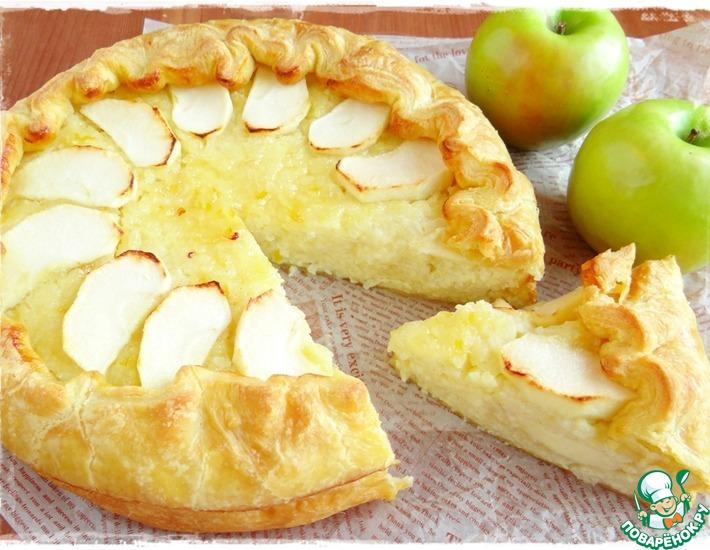 Рецепт: Рисовый пирог с яблоками и лимонным джемом