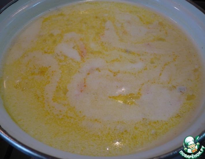 Рецепт: Сливочный форелевый суп