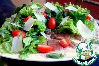 Рецепт: Карпаччо-салат из свежего тунца