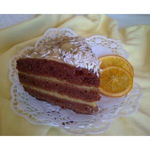 Постный шоколадный торт с апельсиновым кремом