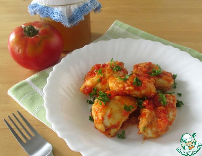 Рецепт: Куриное филе с помидорами и медом