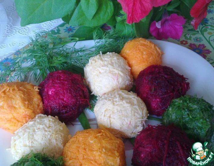 Рецепт: Картофельные шарики разноцветные