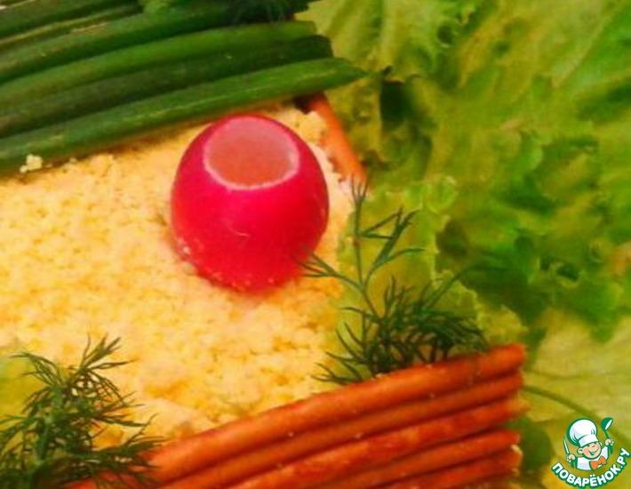 Рецепт: Белый салат  Веселый колодец