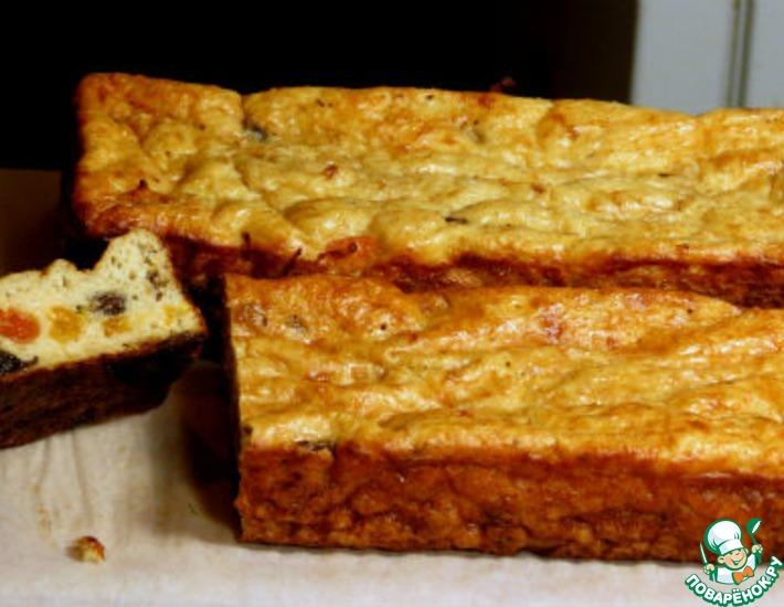 Рецепт: Овсяный пирог с творогом и сухофруктами