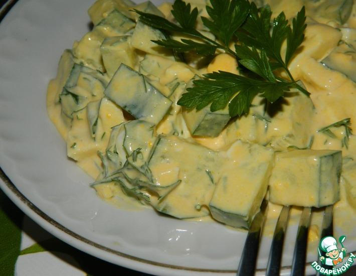 Рецепт: Греческий салат из огурцов