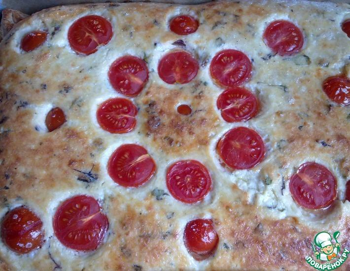Рецепт: Сырный пирог с помидорами