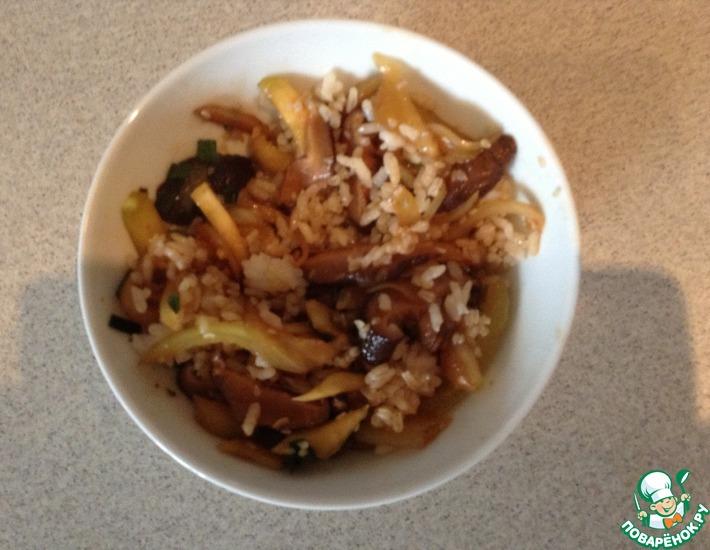 Рецепт: Рис с грибами шиитаке