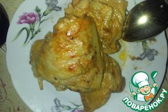 Рецепт: Куриные бедрышки в томатно-майонезном соусе
