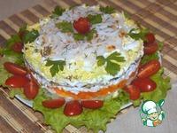 Слоеный салат с копченым кальмаром ингредиенты
