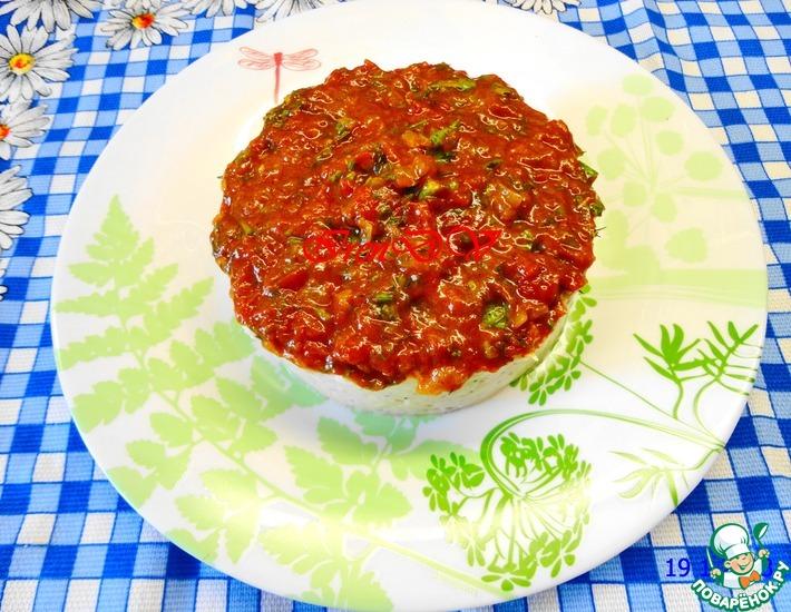 Рецепт: Паштет из белой фасоли с томатным соусом