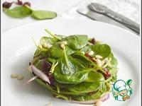 Салат из шпината с клюквой и кедровыми орехами ингредиенты