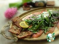 Карпаччо из лосося с зеленым салатом ингредиенты
