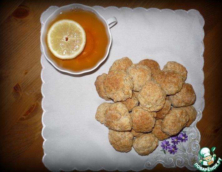 Рецепт: Овсяное печенье с карамелью