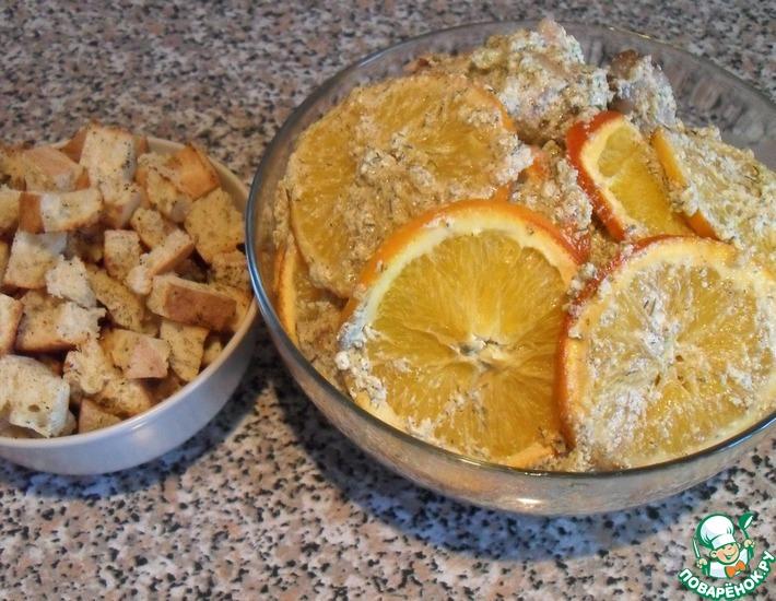 Рецепт: Курица под апельсинами