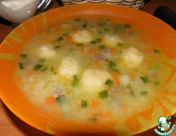Рецепт: Суп-пюре с сырными клецками