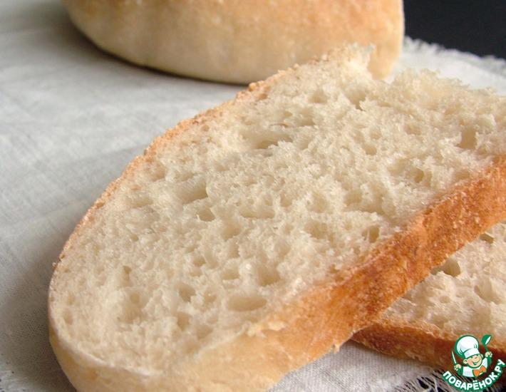 Рецепт: Простой пшеничный хлеб на закваске