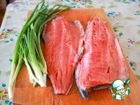 Японские пельмени Гёдза с лососем и зеленью ингредиенты