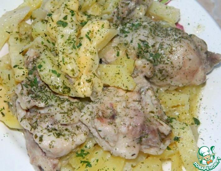 Рецепт: Курица с картофелем в мультиварке