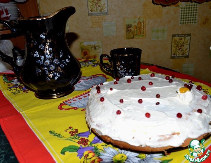 Рецепт: Сочный бисквитный торт