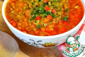 Рецепт: Постный суп с чечевицей Супа лешта