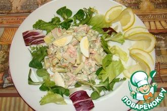 Рецепт: Салат с крабовыми палочками и овощами