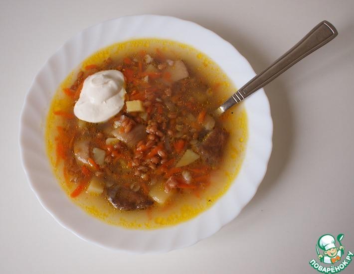 Рецепт: Грибной суп с полбой