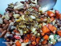 Теплый грибной салат с красной фасолью ингредиенты