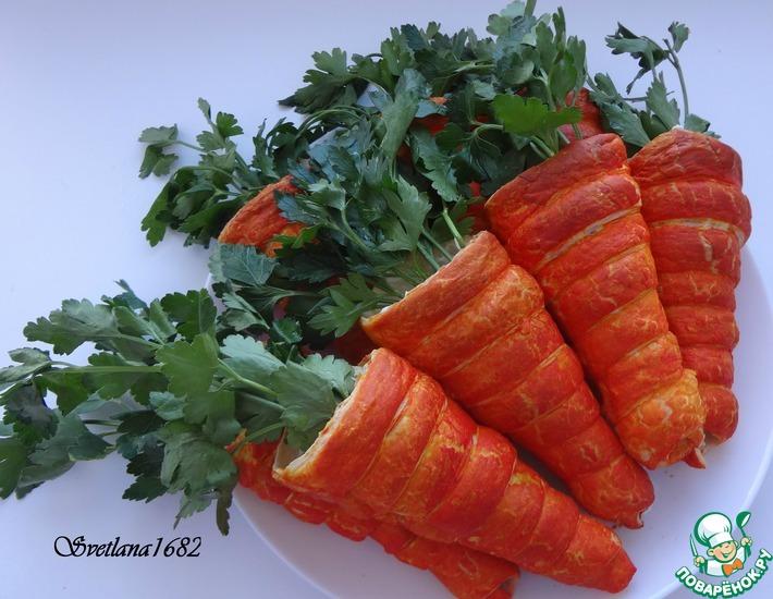 Рецепт: Салат в слоеных морковках