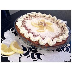 Хрустящий кокосовый тарт с лимоном
