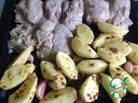 Свиная грудинка и ребрышки, запеченные с картофелем ингредиенты