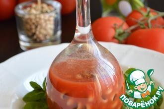 Рецепт: Холодный томатно-фасолевый суп со шпинатом и мятой