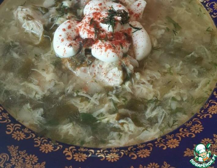Рецепт: Куриный суп с щавелем