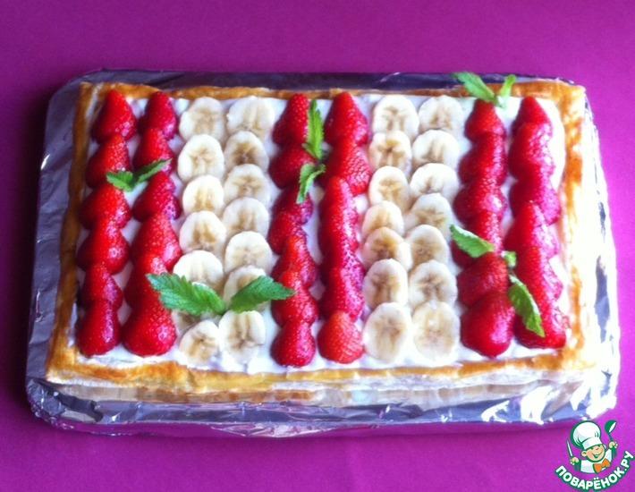 Рецепт: Торт с фруктами на французский манер
