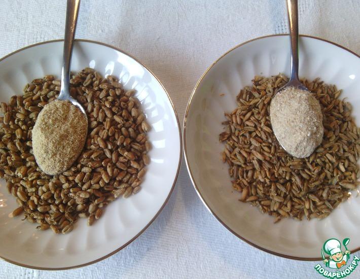 Рецепт: Солод ржаной и пшеничный неферментированный (белый солод)