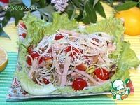 Салат с луком-пореем, мясом и кунжутом ингредиенты