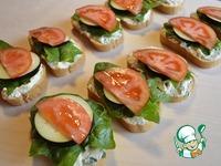 Бутерброды Закусочные сырно-овощные ингредиенты