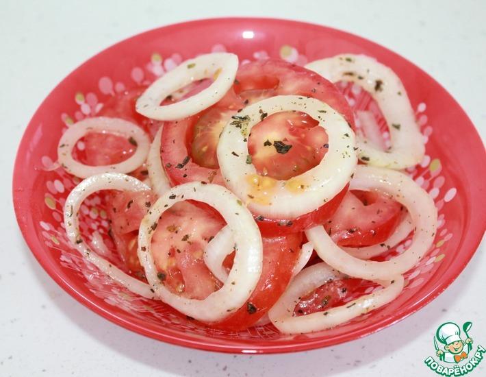 Рецепт: Закуска из помидоров и лука