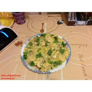 Картофель в пароварке с луком и сыром