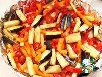 Печеные овощи под соусом баже и золотым пшеном ингредиенты