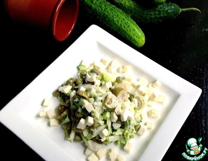 Рецепт: Салат овощной с брынзой