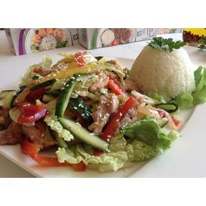 Салат куриный с битыми овощами