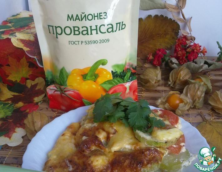Рецепт: Кабачки, запеченные с помидорами и сыром