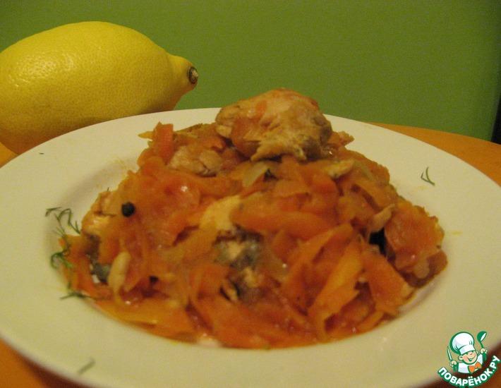 Рецепт: Горбуша под морковным маринадом